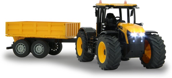 Tractor Teledirigido JCB Fastrac Tractor con Remolque Basculante 1:24 2,4GHz
